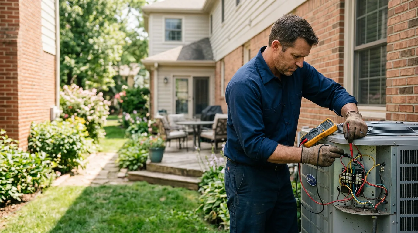HVAC technician working near Tallmadge, OH